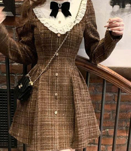 Váy caro nàng thơ basic